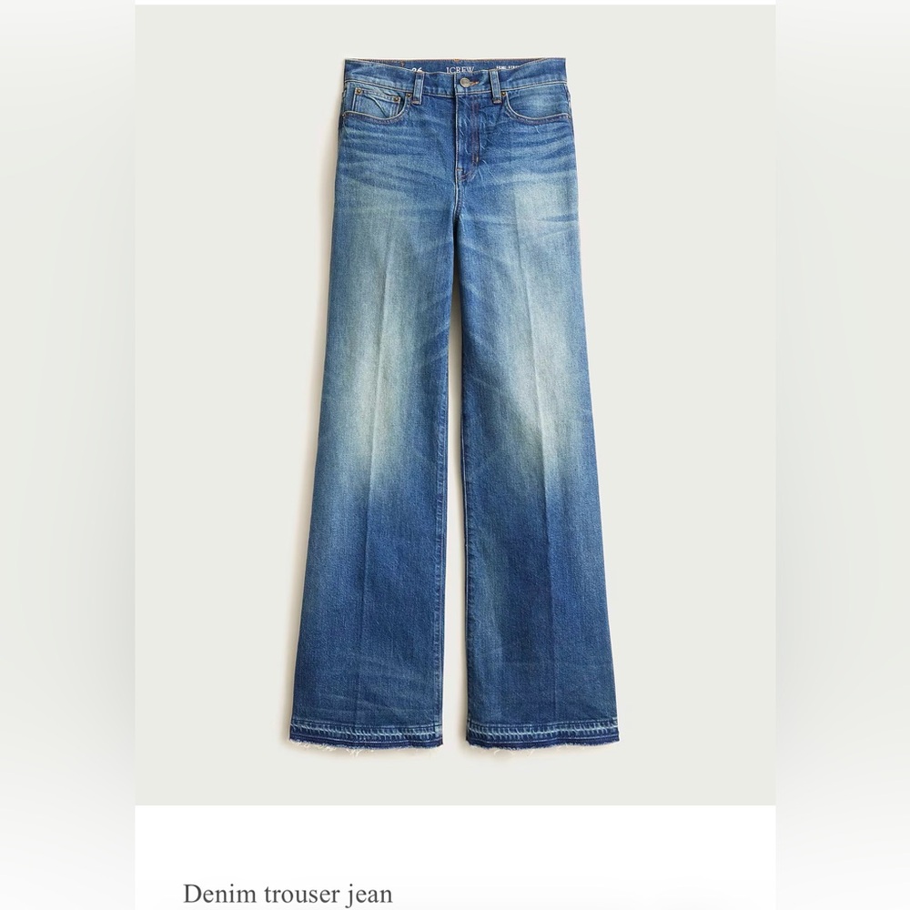 J. Crew Blue Wide-Leg Flare Jeans